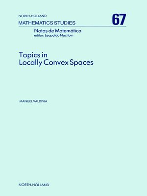 cover image of Topics in Locally Convex Spaces